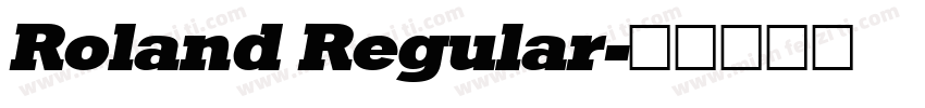 Roland Regular字体转换